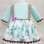 vestido para niña de 1 a 5 años modelo Lago Turquesa otoño-invierno 2015-2016 Vega y Valle
