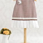 Vestido niña chocolate de Vichy