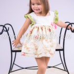 Vestido para niña · Rosas porcelana