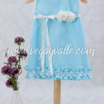 Vestido para niña · turquesa trapecio